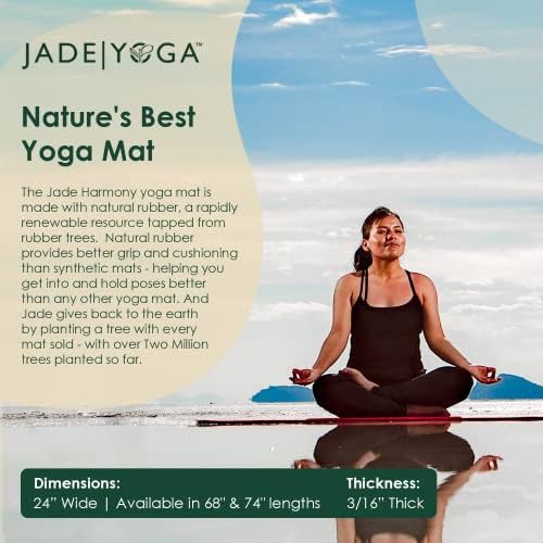 Black harmony natural rubber exercise mat — photo 4
