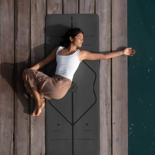 Travel alignment yoga mat lightweight profile — photo 4