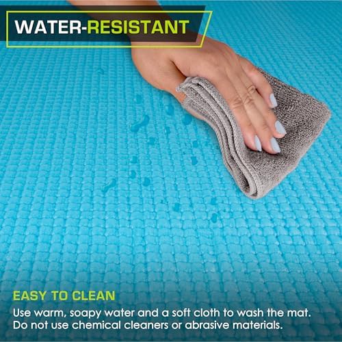 Aqua extra long classic yoga mat — photo 3