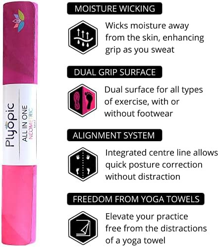 Natural rubber yoga mat towel combo — photo 4