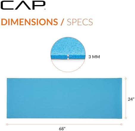 Blue Lightweight Non Slip Fitness Mat — photo 4