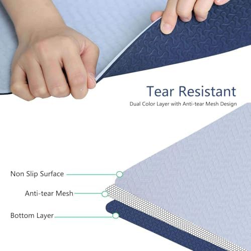 Anti tear hot yoga mat 6mm — photo 4