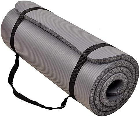 Gray high density exercise yoga mat