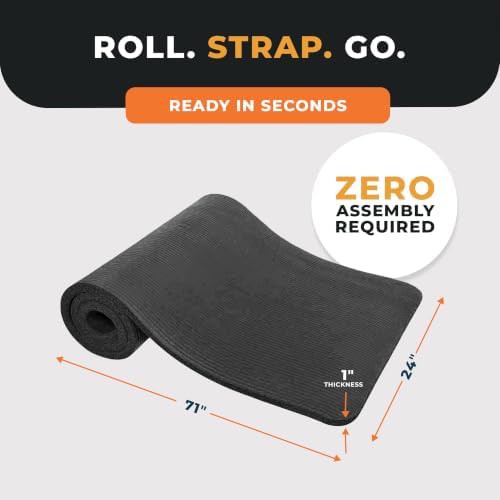 Extra thick black exercise yoga mat — photo 3