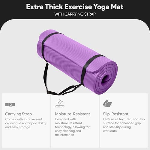 Purple high density Pilates yoga mat — photo 3