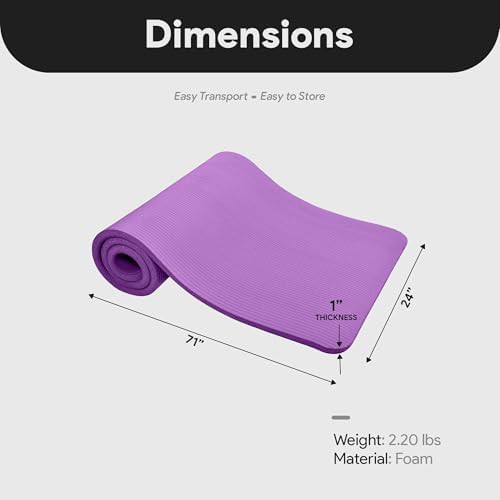 Purple high density Pilates yoga mat — photo 4