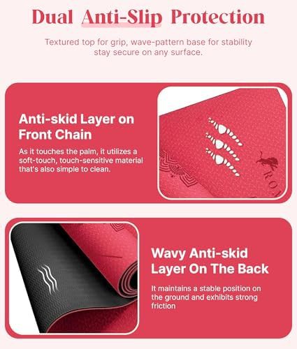 Professional Yoga Mat with Alignment Lines — photo 4