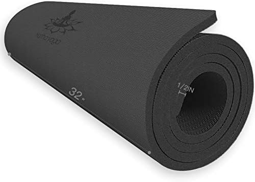 Extra thick black TPE yoga mat