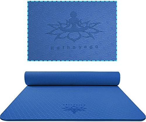 Extra thick blue TPE yoga mat — photo 3