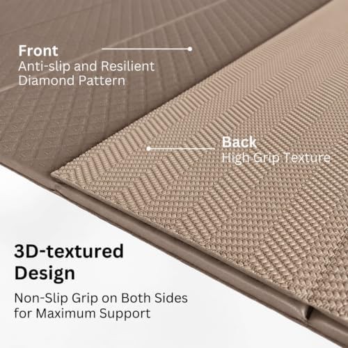 Coffee foldable lightweight fitness mat — photo 4