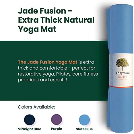 Slate blue fusion thick workout mat — photo 3