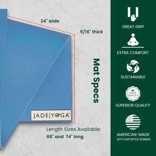 Slate blue fusion thick workout mat — photo 4
