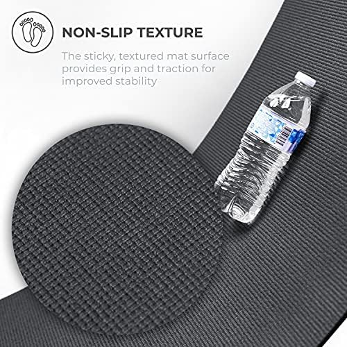 Ascend charcoal thick yoga mat roll — photo 3