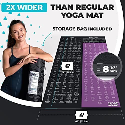 Extra large instructional yoga pose mat — photo 3