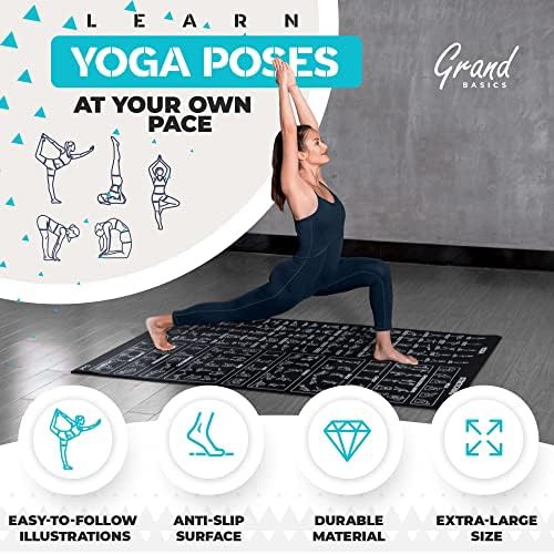 Extra large instructional yoga pose mat — photo 4