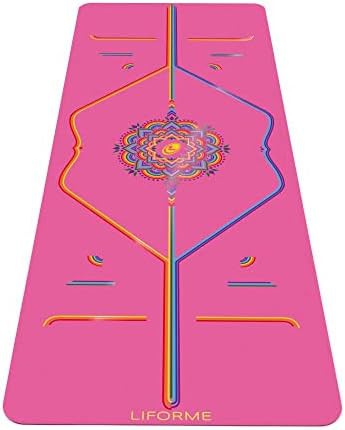Printed pink yoga mat ultimate grip