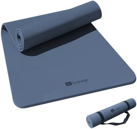Extra wide navy blue TPE mat