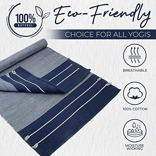 Handmade organic cotton yoga rug mat — photo 3