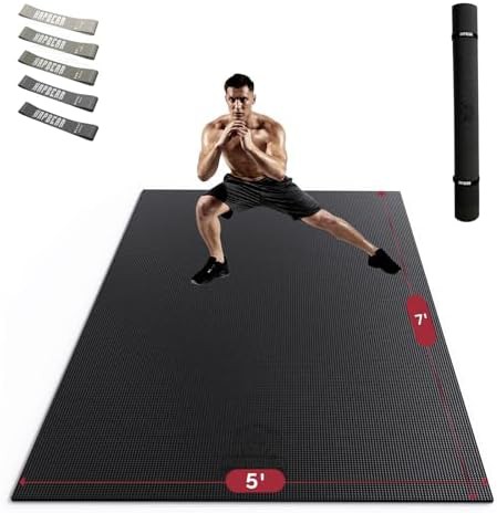 Extra large high density PVC workout mat
