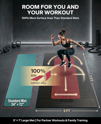 Extra large high density PVC workout mat — photo 4