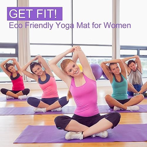 Purple thin PVC exercise mats 16 pack — photo 4