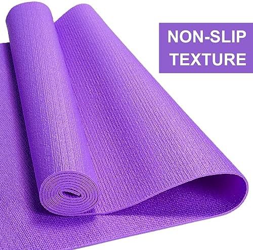 Purple thin PVC exercise mats 16 pack — photo 5