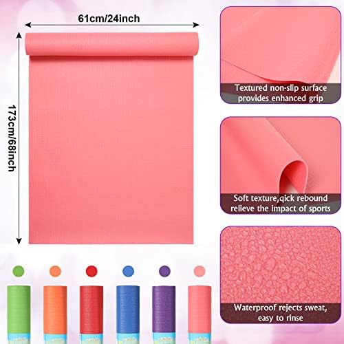 Colorful lightweight PVC pilates mats bulk pack — photo 3