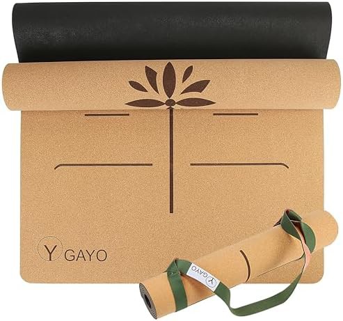 Sustainable cork and natural rubber mat