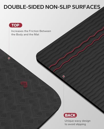 Thick wide stretching and fitness floor mat — photo 3