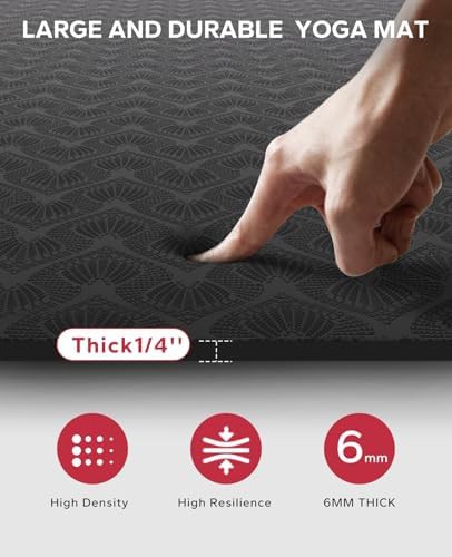 Thick wide stretching and fitness floor mat — photo 4