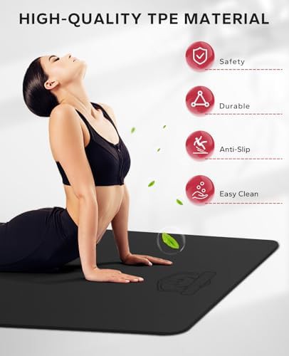 Thick wide stretching and fitness floor mat — photo 5