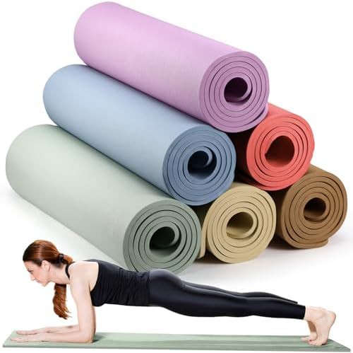 Blue classic 10mm anti slip yoga mat