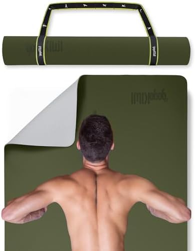 Olive green extra wide exercise mat