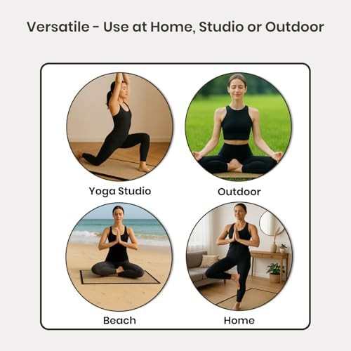 Handmade black straw reversible yoga mat — photo 3