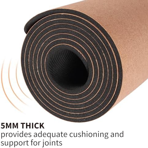 Premium cork non slip exercise mat — photo 4
