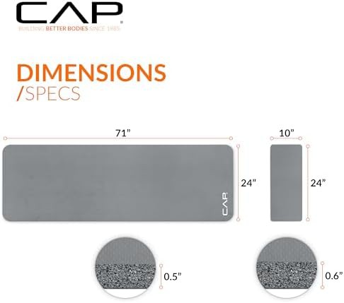 Thick Gray Exercise Mat with Knee Pad — photo 4