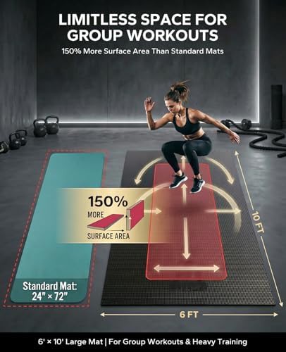 Giant ten by six foot home gym mat — photo 4
