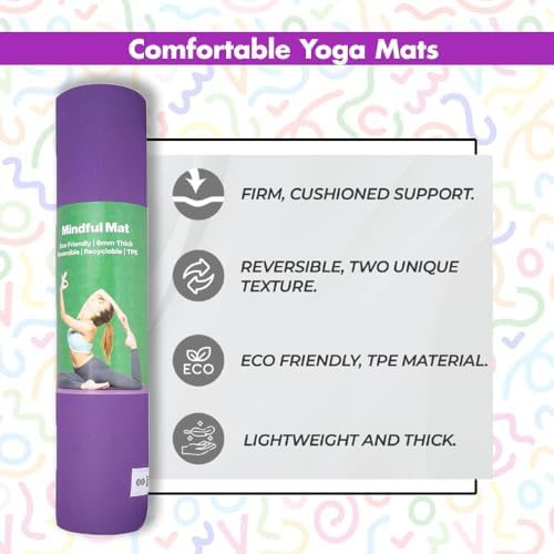 Amethyst lotus printed reversible yoga mat — photo 4