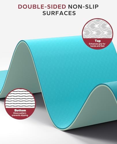 Large non slip Pilates exercise mat — photo 3
