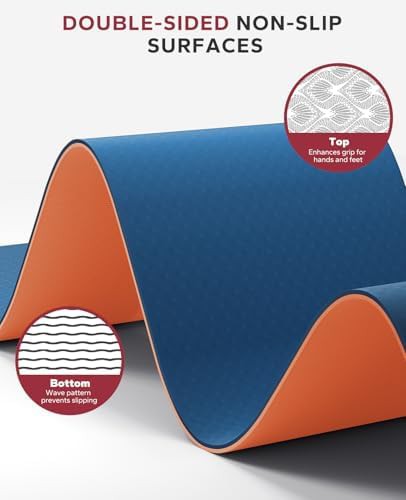 Extra wide non slip exercise mat 6mm — photo 3