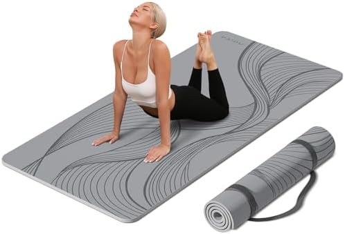 Extra wide non-slip home gym yoga mat