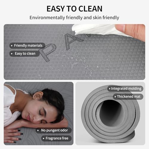 Extra wide non-slip home gym yoga mat — photo 4
