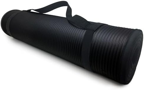 Black multi purpose fitness mat 8mm — photo 5