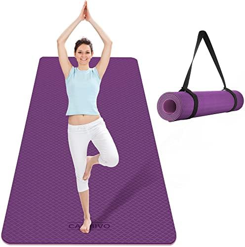 Extra wide purple rose yoga mat