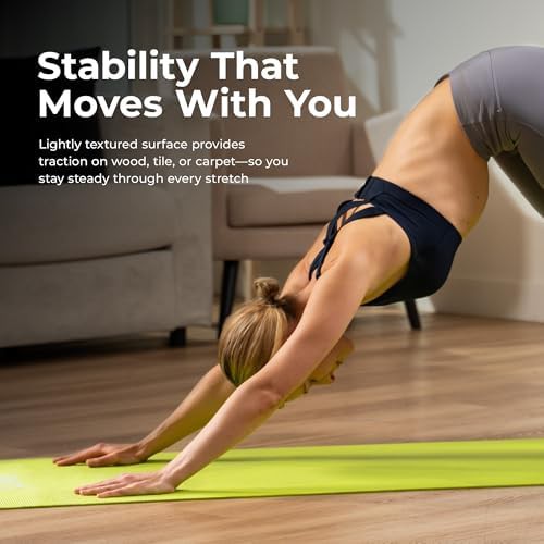 Pink slim high density exercise mat — photo 3