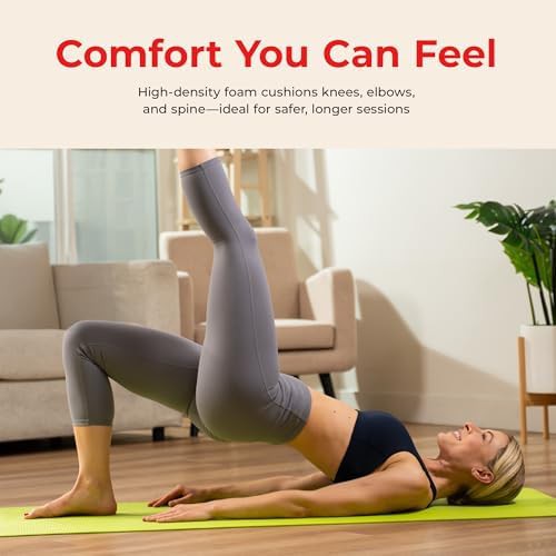 Pink slim high density exercise mat — photo 5