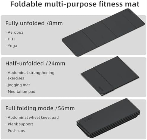 Compact foldable travel fitness mat — photo 3