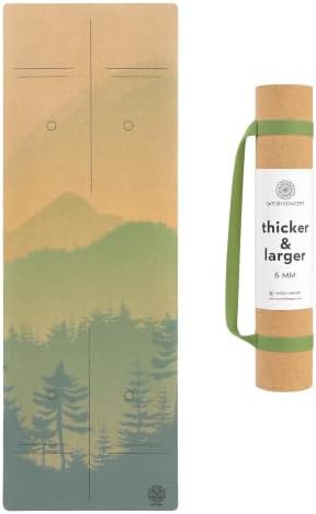 Extra large 6mm cork yoga mat