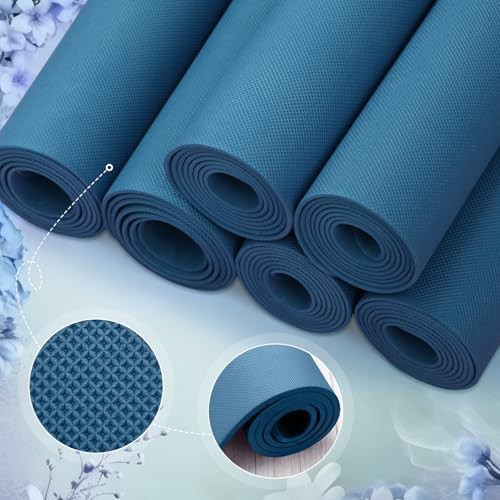 Navy blue 12 pack 4mm fitness mat — photo 3