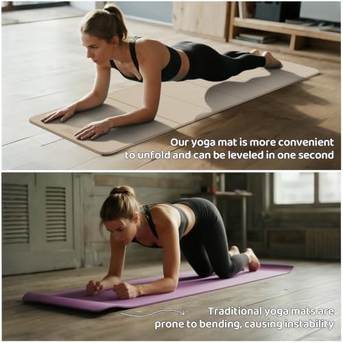Milk coffee folding travel yoga mat — photo 3